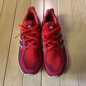 Men’s Adidas ultra boost. Great condition. Red blue and white. 11.5